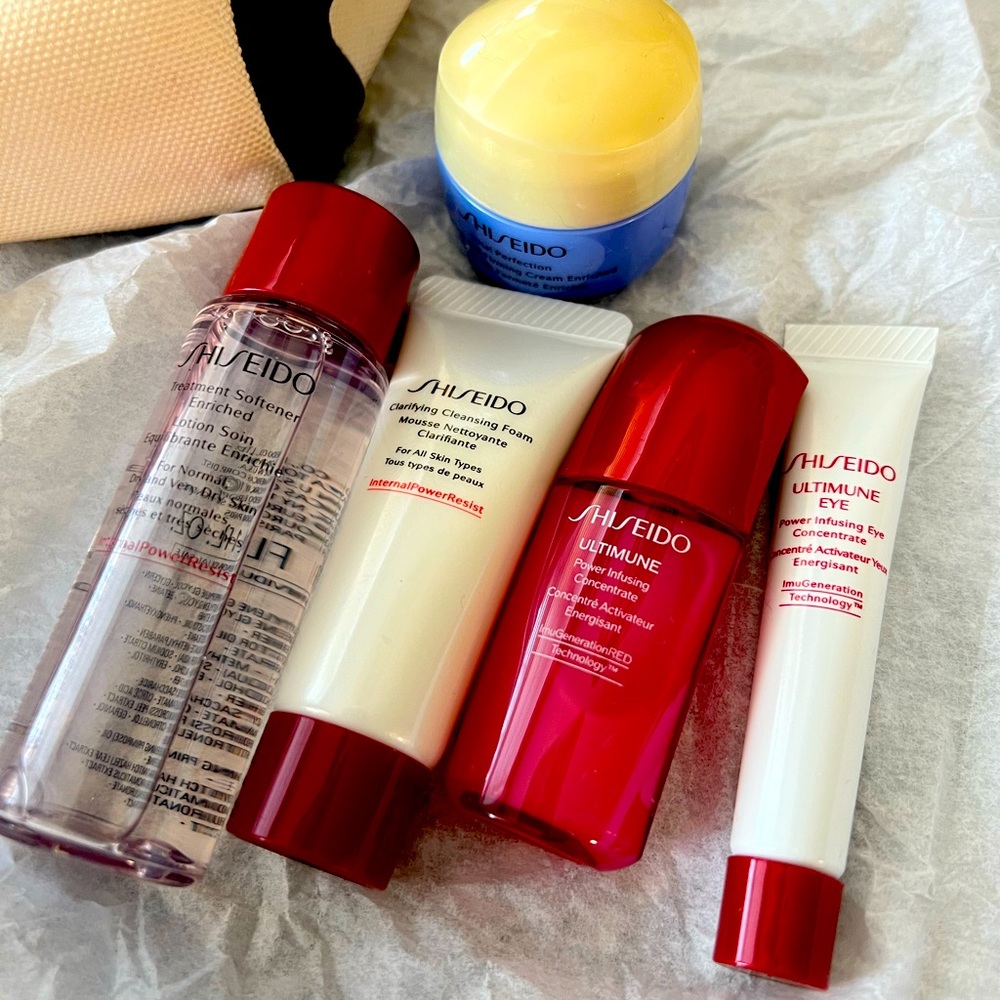 Shiseido travel size products w/Tote Bag